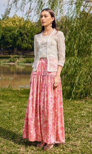 NADINE KEBAYA TOP - EGGWHITE