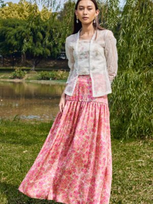 SORAYA BOHO SKIRT - HIBISCUS PINK