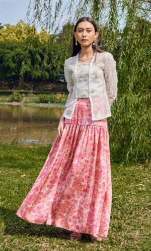 SORAYA BOHO SKIRT - HIBISCUS PINK