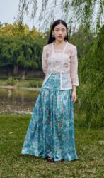 SORAYA BOHO SKIRT - NYONYA GREEN