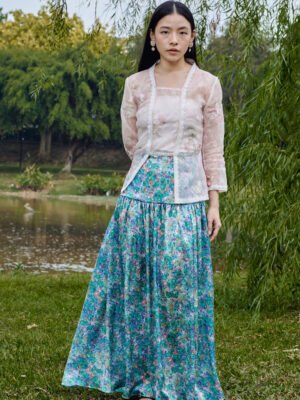 SORAYA BOHO SKIRT - NYONYA GREEN