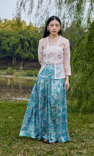 SORAYA BOHO SKIRT - NYONYA GREEN
